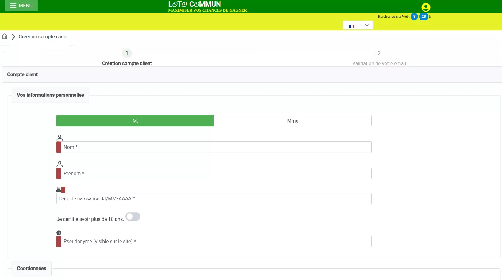 picture: CREER UN COMPTE CLIENT Créer son compte client